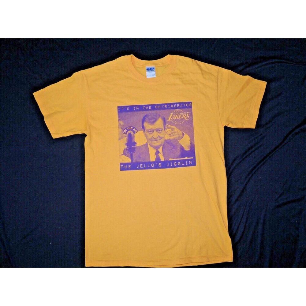 Nwot Los Angeles Laker Legend Chick Hern Mens Gildan T Shirt Size M Rare